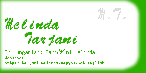 melinda tarjani business card